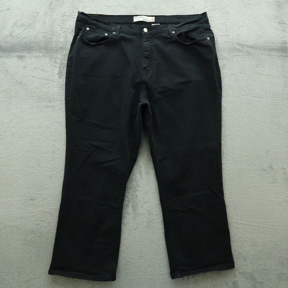 Levi's 550 Jeans Women's Size 24S Black High-Rise Relaxed Fit Bootcut 28" Inseam